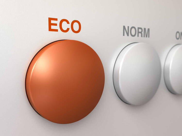 Er zijn twee knopjes te zien, een eco en een normaal