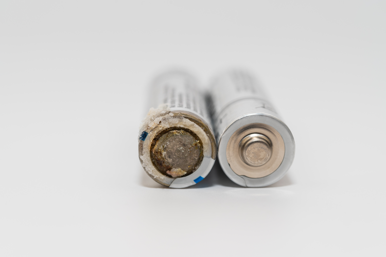 Gecorrodeerde batterij